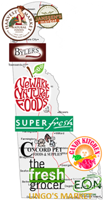 Delaware retail map